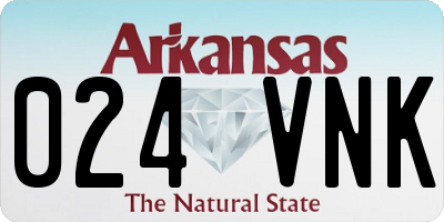 AR license plate 024VNK