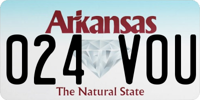AR license plate 024VOU