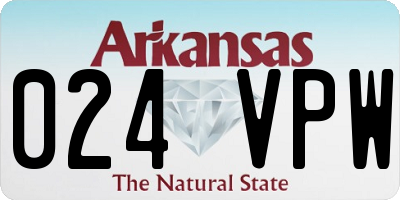 AR license plate 024VPW