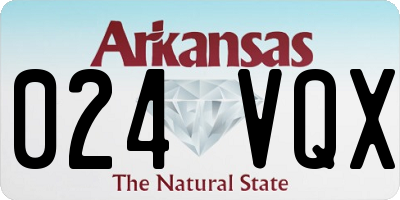 AR license plate 024VQX