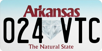 AR license plate 024VTC