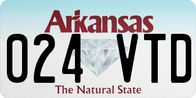 AR license plate 024VTD