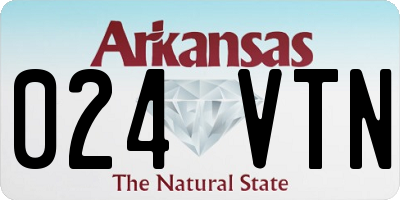 AR license plate 024VTN