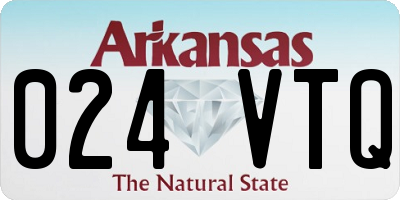 AR license plate 024VTQ