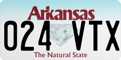 AR license plate 024VTX