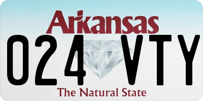 AR license plate 024VTY