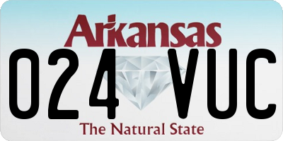 AR license plate 024VUC