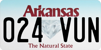 AR license plate 024VUN