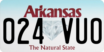AR license plate 024VUO