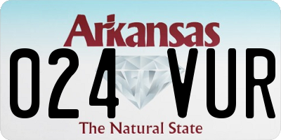 AR license plate 024VUR