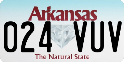 AR license plate 024VUV