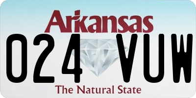 AR license plate 024VUW