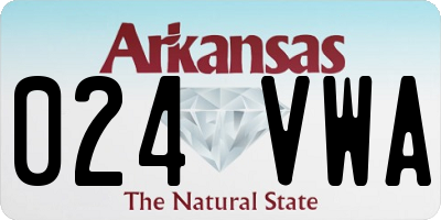 AR license plate 024VWA