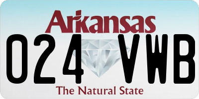 AR license plate 024VWB