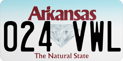 AR license plate 024VWL