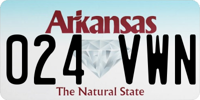 AR license plate 024VWN