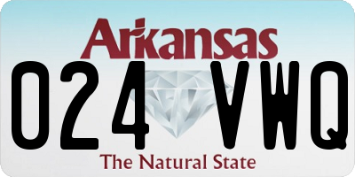 AR license plate 024VWQ