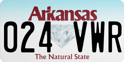 AR license plate 024VWR