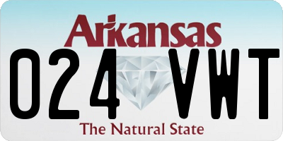 AR license plate 024VWT