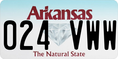 AR license plate 024VWW