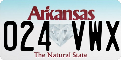 AR license plate 024VWX