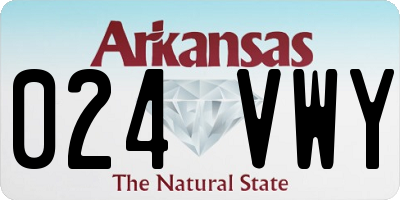 AR license plate 024VWY