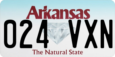 AR license plate 024VXN
