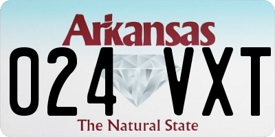 AR license plate 024VXT