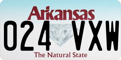 AR license plate 024VXW