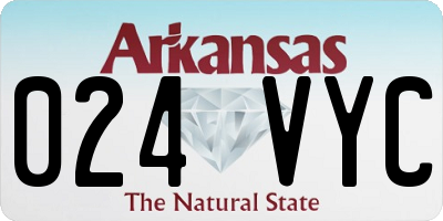 AR license plate 024VYC