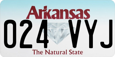 AR license plate 024VYJ