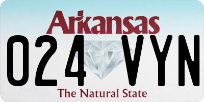 AR license plate 024VYN