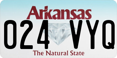 AR license plate 024VYQ