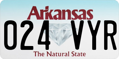 AR license plate 024VYR