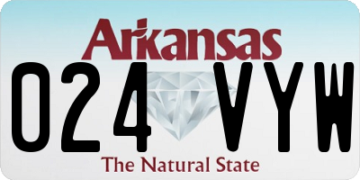AR license plate 024VYW