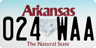 AR license plate 024WAA