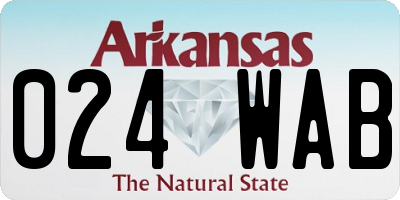 AR license plate 024WAB