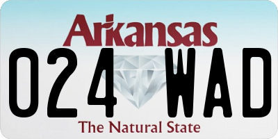 AR license plate 024WAD