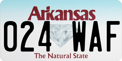 AR license plate 024WAF