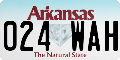 AR license plate 024WAH