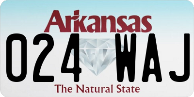 AR license plate 024WAJ