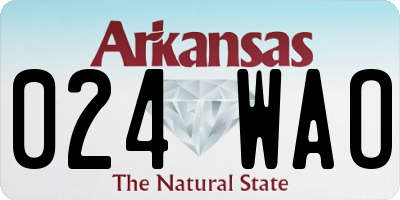 AR license plate 024WAO