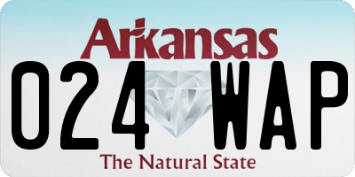 AR license plate 024WAP
