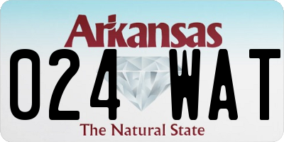 AR license plate 024WAT