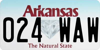 AR license plate 024WAW