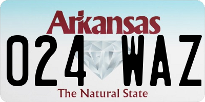 AR license plate 024WAZ