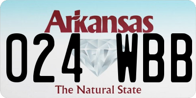 AR license plate 024WBB