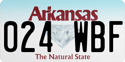 AR license plate 024WBF