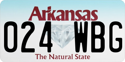 AR license plate 024WBG
