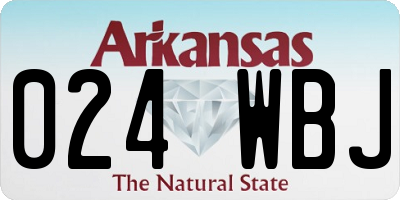 AR license plate 024WBJ